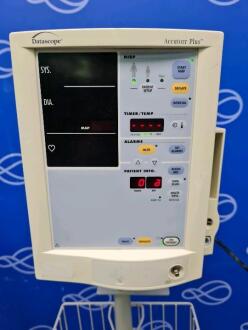 2 x Datascope Accutorr Plus Vital Signs Monitor on Rollstand - 2