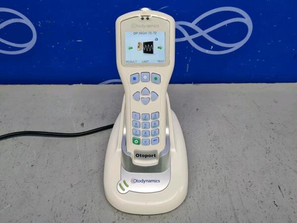 Otodynamics Otoport OAE System Handpiece with Otodynamics Otoport Charging Cradle