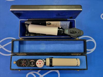 Keeler Standard Ophthalmoscope & Hamblin 1000-6530 Retinal Graticule Gauge
