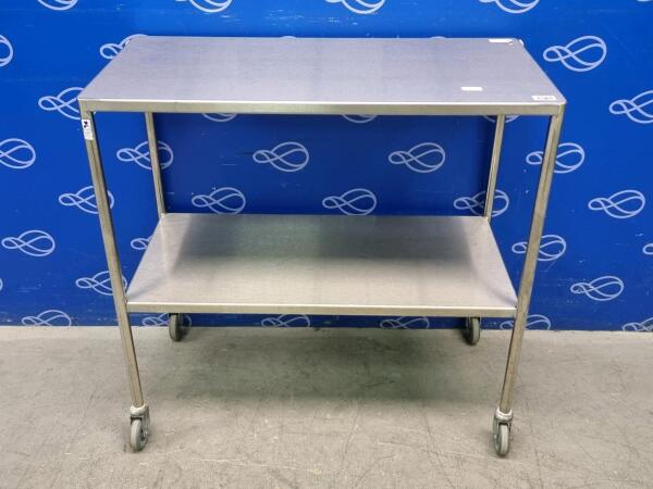 Bristol Maid Stainless Steel 2-Tier Instrument Trolley 90 x 45cm