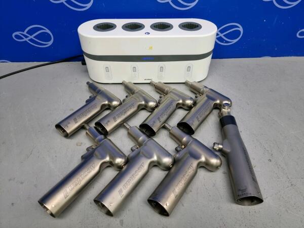 7 x Aesculap GA674 Acculan 3Ti Reciprocating Saw, 1 x Aesculap Acculan 3Ti S75473 Handpiece & 1 x Aesculap GA677 Acculan 3Ti Battery Charger