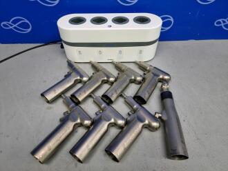 7 x Aesculap GA674 Acculan 3Ti Reciprocating Saw, 1 x Aesculap Acculan 3Ti S75473 Handpiece & 1 x Aesculap GA677 Acculan 3Ti Battery Charger
