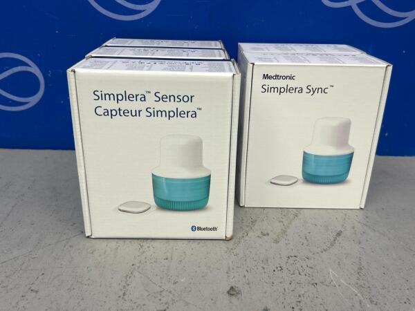 2 x Medtronic Simplera Sync Sensor & 3 x Medtronic Sensor Capteur Simplera Sensor - Boxed as new