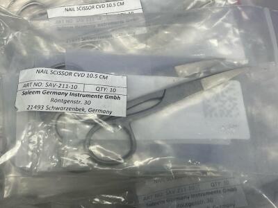 Approximately 200 x prs of Nail Scissors (packaged as new)