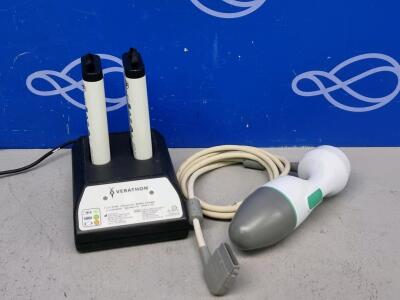 Verathon 11.1V 51Wh Lithium-Ion Battery Charger with 2 Batteries and Verathon Bladderscan Prime Transducer