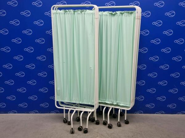 2 x Sidhil Mobile Four Panel Medical Privacy Screen