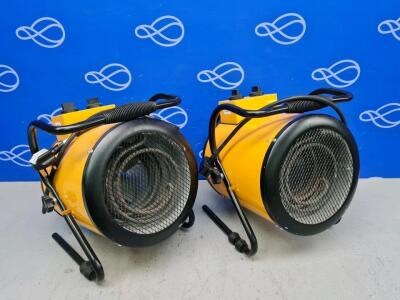 2 x Elite RFHHSS Cylinder Fan Heater