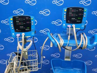 2 x GE Carescape V100 Dinamap Vital Signs Monitor on Rollstand - 2