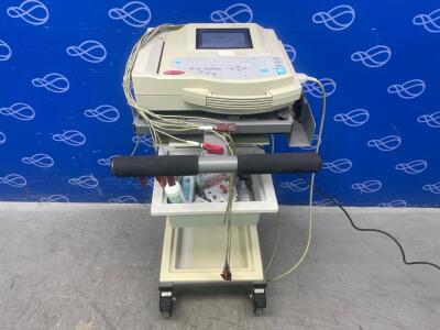 GE MAC 1200ST ECG Recorder on Rollstand