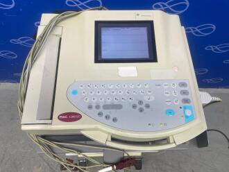 GE MAC 1200ST ECG Recorder on Rollstand - 2