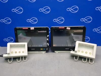 2 x Philips Intellivue MX700 Patient Monitor, 2 x Philips FMS-4 Module Rack