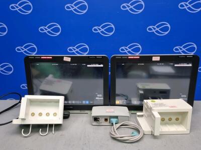 2 x Philips Intellivue MX700 Patient Monitor, 2 x Philips FMS-4 Module Rack 1 x Philips Intellivue M8023A External Power Supply