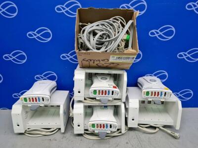 4 x GE F5-01 Module Rack, each with GE Patient Data Module