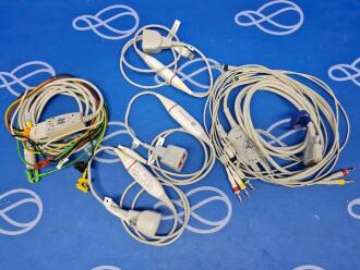 3 x GE Carescape MKP101 Pressure Parameter Cable, 1 x Mindray EC6410 12-Lead and 1 x Philips M1971A 3-Lead ECG Cable