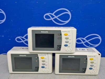 3 x Philips IntelliVue X2 Patient Transport Monitor / Module