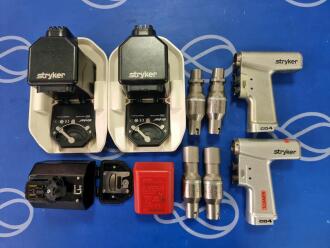 2 x Stryker CD4 Surgical Cordless Driver & Attachments