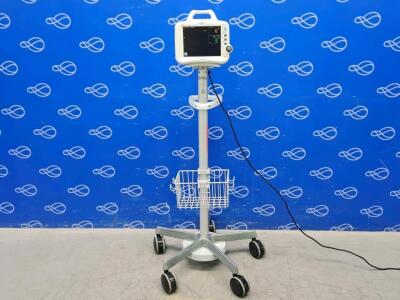 GE Dash 3000 Patient Monitor on Rollstand