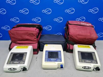 6 x Nippy Clearway Cough Assistor and 2 x Nippy 3+ Ventilator