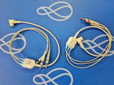 2 x Philips PWC10-LB PageWriter / TC Compatible 3-Lead ECG Cable