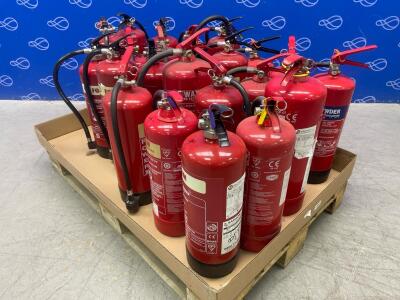23 x Various 6L & 9L Fire Extinguishers