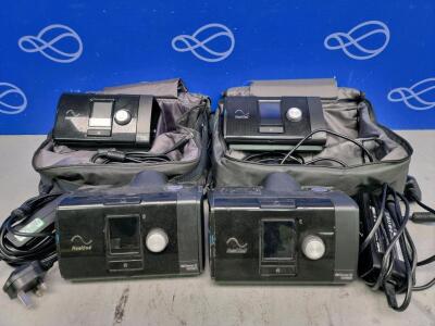 4 x Resmed Airsense 10 Autoset C-PAP