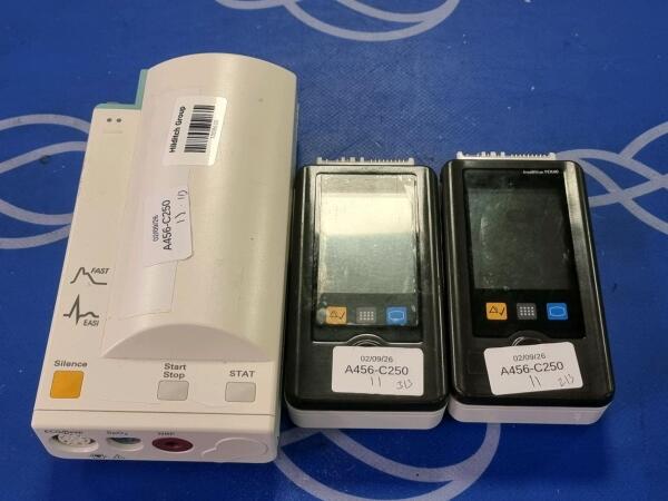 2 x Philips Intellivue MX40 Patient Wearable Monitor, 1 x Philips M3001A Multi Measurement Monitor
