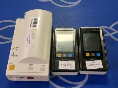 2 x Philips Intellivue MX40 Patient Wearable Monitor, 1 x Philips M3001A Multi Measurement Monitor