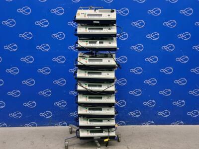 10 x IVAC PCAM Syringe Driver Mounted on Drip Stand