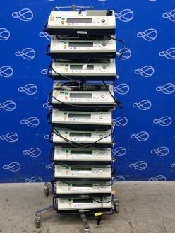 10 x IVAC PCAM Syringe Driver Mounted on Drip Stand - 2