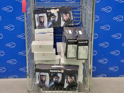 Quantity of Draeger X-plore 8000 Hoods, Filters and Splashgurads and 4 x Sundstrom SR500 Fan Unit