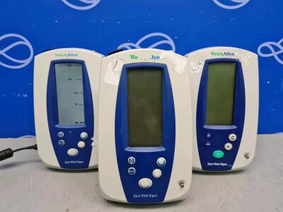 3 x Welch Allyn Spot Vital Signs Patient Monitor