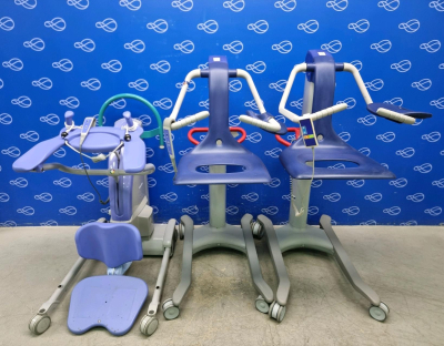 2 x Arjo CDB 80XX Bath Hoist & 1 x Arjo Sara Plus Sit-To-Stand Patient Hoist