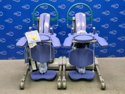 2 x Arjo Huntleigh Sara Plus Sit-To-Stand Patient Hoists