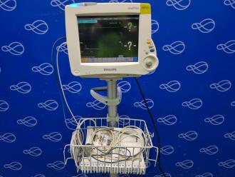 Philips IntelliVue MP30 Patient Monitor on Rollstand