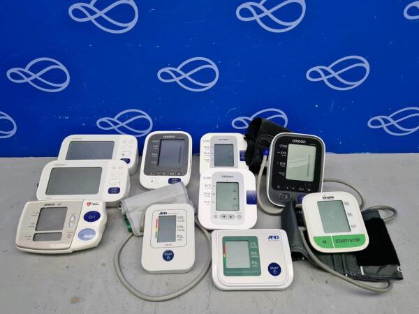 Quantity of Assorted Digital Blood Pressure Monitors