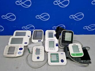 Quantity of Assorted Digital Blood Pressure Monitors