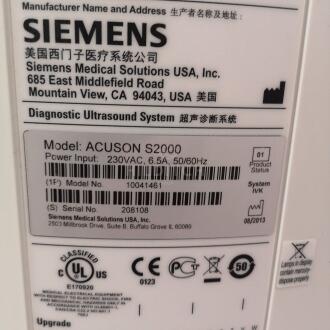 Siemens Acuson S2000 Ultrasound - 5