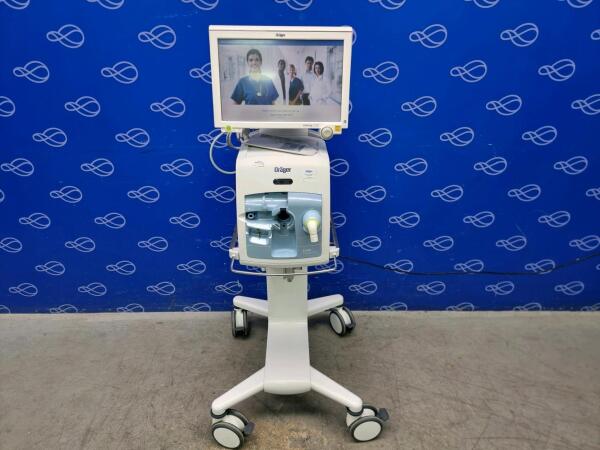 Draeger Evita Infinity V500 Ventilator with Infinity C500 Monitor on Trolley