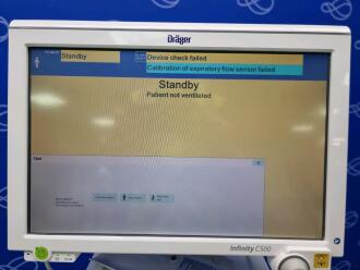 Draeger Evita Infinity V500 Ventilator with Infinity C500 Monitor on Trolley - 4