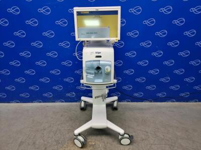 Draeger Evita Infinity V500 Ventilator with Infinity C500 Monitor on Trolley