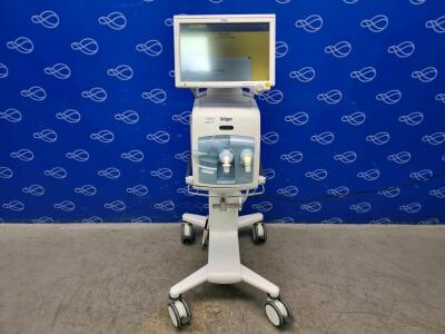 Draeger Evita Infinity V500 Ventilator with Infinity C500 Monitor on Trolley