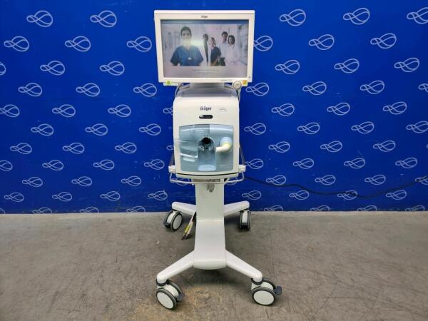 Draeger Evita Infinity V500 Ventilator with Infinity C500 Monitor on Trolley