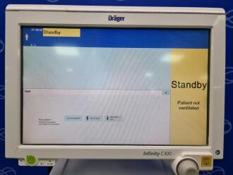 Draeger Evita V300 Ventilator with Infinity C500 Monitor on Trolley - 4
