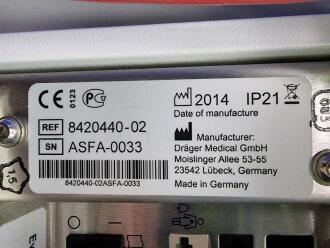 Draeger Evita V300 Ventilator with Infinity C500 Monitor on Trolley - 6