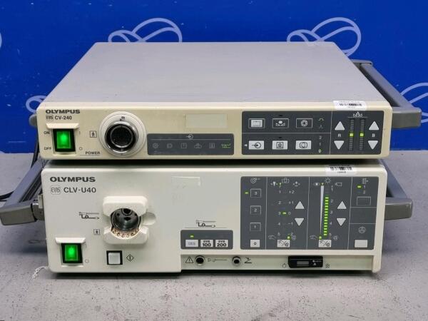 Olympus Evis CV-240 Video Processor and Olympus Evis CLV-U40 Light Source