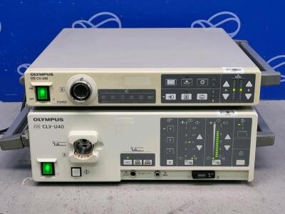 Olympus Evis CV-240 Video Processor and Olympus Evis CLV-U40 Light Source