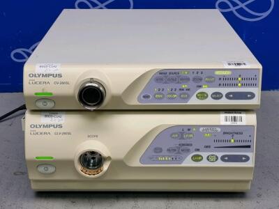 Olympus Evis Lucera CV-260SL Video Processor and Olympus Evis Lucera CLV-260SL Light Source