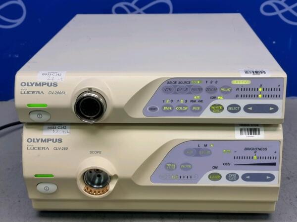 Olympus Evis Lucera CV-260SL Video Processor and Olympus Evis Lucera CLV-260 Light Source