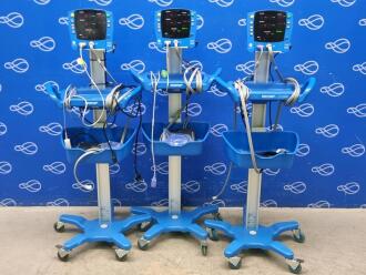 3 x GE Carescape V100 Dinamap Vital Signs Monitor on Rollstand