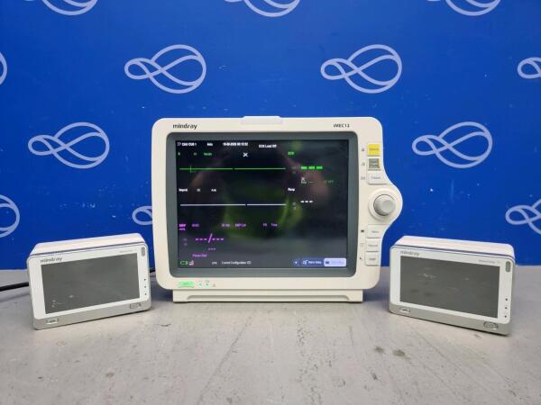 Mindray iMEC12 Patient Monitor & 2 x Mindray BeneView T1 Patient Monitor